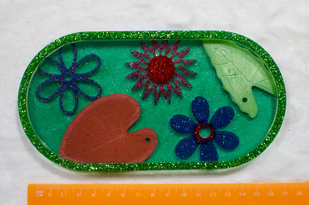 Glitter Garden Resin Tray