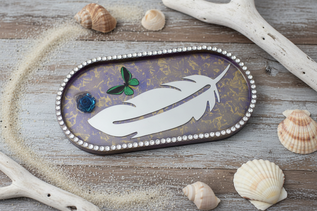 Tray on coastal wood